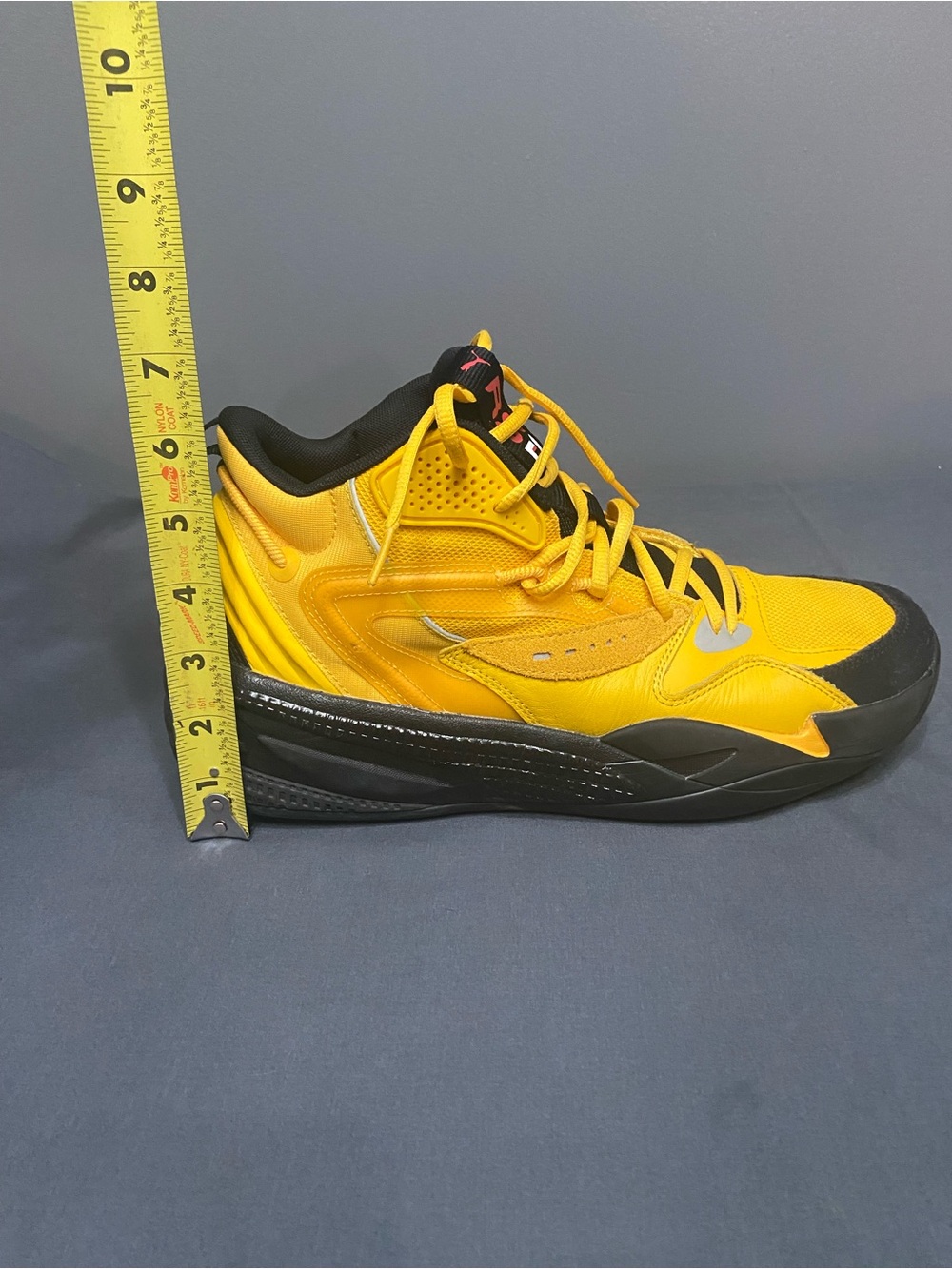 PUMA J. Cole Dreamer 2 January 28th Yellow Black Basketball Shoes Men’s US 10.5 - Picture 13 of 17